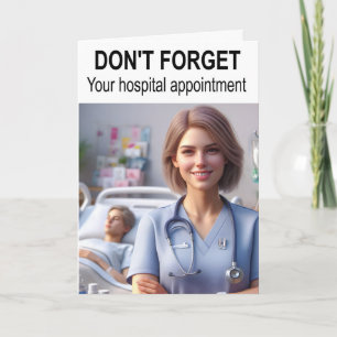 Vergessen Sie Ihren Krankenhaus Termin nicht. Karte