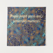 Vergessen Sie Jahre Erinnern Moments Blue Gold Sta Wandteppich (Vorderseite)