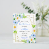 Vergessen Sie Me Nots and Daisies Brautparty Postkarte (Stehend Vorderseite)