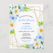 Vergessen Sie Me Nots and Daisies Brautparty Postkarte (Vorderseite)