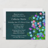 Vergessen Sie Me Nots Brautparty im Blumengarten Einladung (Rückseite)