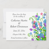 Vergessen Sie Me Nots Garden Save the Date Einladu (Rückseite)