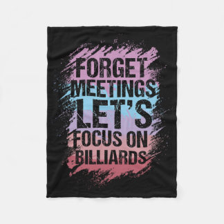 Vergessen Sie Meetings Fokus auf Billard Pool-Enth Fleecedecke