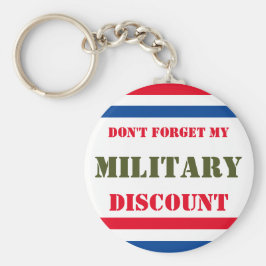 VERGESSEN SIE MEINEN MILITÄRISCHEN ERMÄSSIGUNGSNAC SCHLÜSSELANHÄNGER