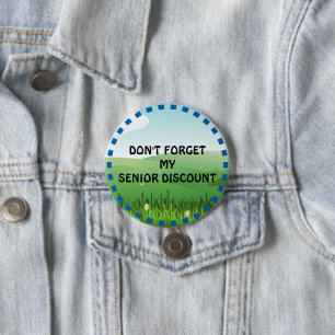 Vergessen Sie meinen Seniorenrabatt nicht Button