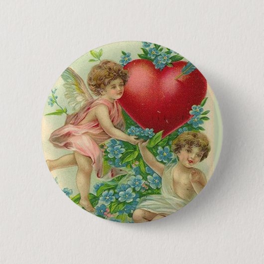 Vergessen Sie mich Knoten Valentinsgruß Button (Vorderseite)