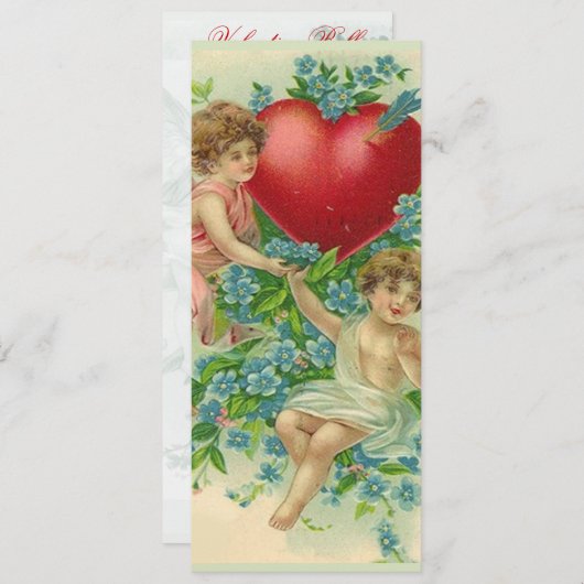 Vergessen Sie mich Knoten Valentinsgruß-Menü Menükarte (Vorne/Hinten)