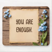 Vergessen Sie mich mit Zitat Mousepad (Vorne)