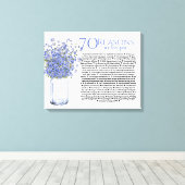 vergessen Sie mich nicht 70 Gründe, warum wir Sie Leinwanddruck (Insitu (Holzboden))