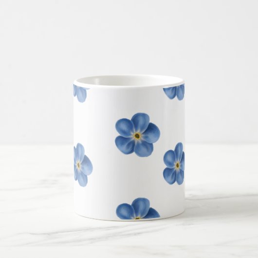 Vergessen Sie mich nicht/blaue Blumen-Tasse Kaffeetasse (Mittel)