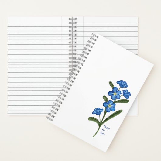 Vergessen Sie mich nicht Blume Notebook Notizblock (Innen)