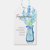 Vergessen Sie mich nicht Blume Real Anwesen Client Geschenkanhänger (Vorderseite)