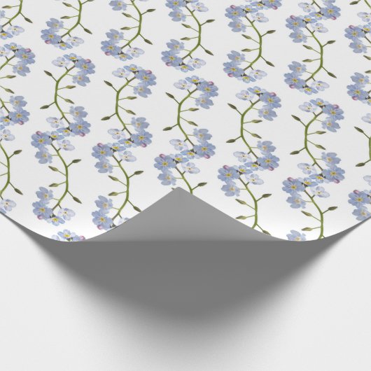 Vergessen Sie mich nicht Blumen Geschenkpapier (Ecke)