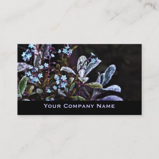 Vergessen Sie mich nicht Blumen kundenspezifische Visitenkarte (Vorderseite)