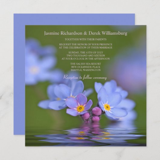 Vergessen Sie mich nicht Einladung (Vorne/Hinten)