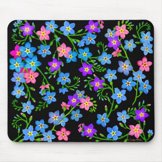 Vergessen Sie mich nicht Garten-Blumen Mousepad (Vorne)