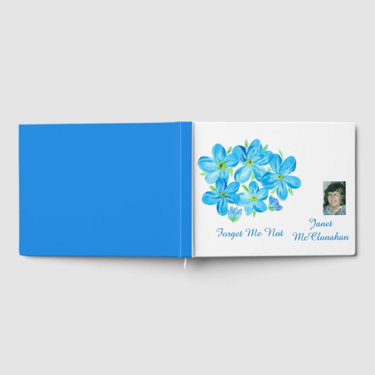 Vergessen Sie mich nicht gestrichen Blume Cluster  Gästebuch (Voll)