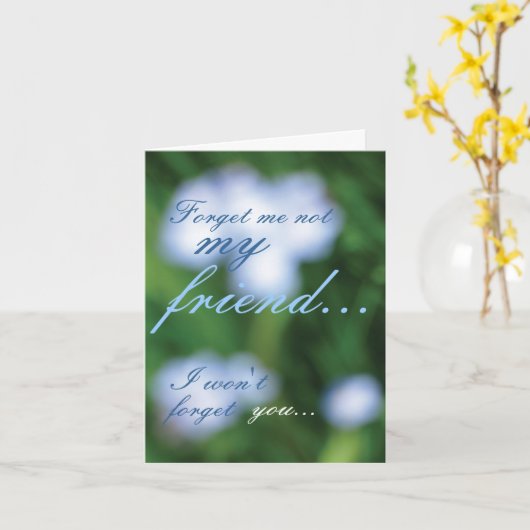 Vergessen Sie mich nicht… Karte (Gelbe Blume)