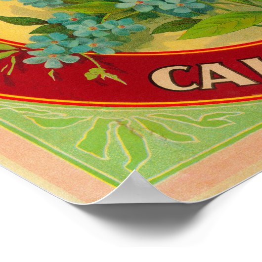 Vergessen Sie mich nicht Orange LabelPorterville, Poster (Ecke)