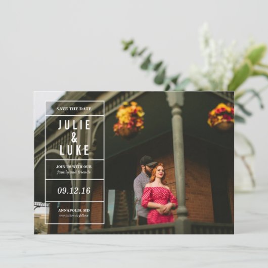 Vergessen Sie mich nicht Save the Date (Stehend Vorderseite)