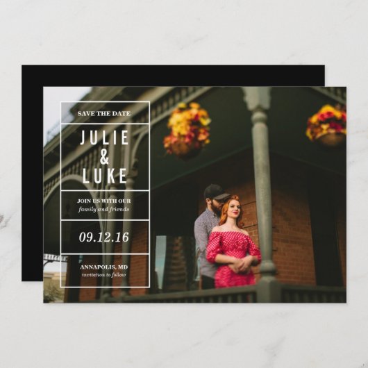 Vergessen Sie mich nicht Save the Date (Vorne/Hinten)