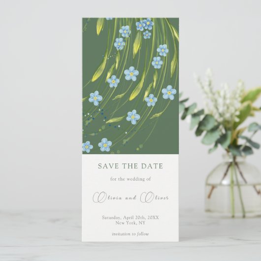 Vergessen Sie mich nicht Save the Date Einladung (Stehend Vorderseite)