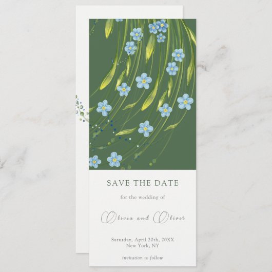 Vergessen Sie mich nicht Save the Date Einladung (Vorne/Hinten)