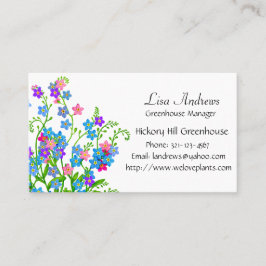 Vergessen Sie mich nicht Visitenkarte