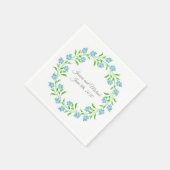 Vergessen Sie Mich Nots Wasserfarbenblumenschrei Serviette (Ecke)