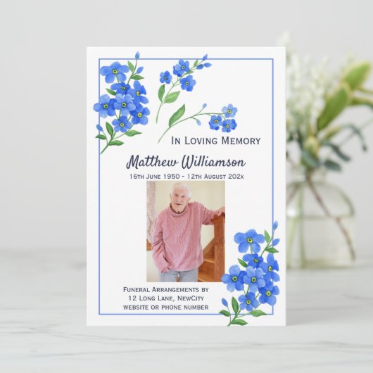 Vergessen Sie mir im liebsten Gedächtnis keine Bes Ankündigung (Stehend Vorderseite)