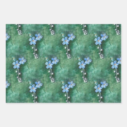 Vergessen Sie mir keine Aquarellpapier Geschenkpapier Set (Vorderseite 3)