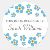 Vergessen Sie mir keine Blüte dieses Buch gehört z Runder Aufkleber (Vorderseite)