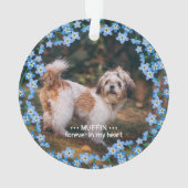 Vergessen Sie mir nicht, 2 Foto Name Pet Memorial Ornament (Rückseite)