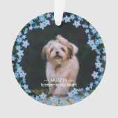 Vergessen Sie mir nicht, 2 Foto Name Pet Memorial Ornament (Vorderseite)
