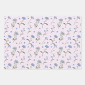 Vergessen Sie mir nicht blaue Blume Geschenkpapier Set (Vorderseite 2)