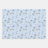 Vergessen Sie mir nicht blaue Blume Geschenkpapier Set (Vorderseite)
