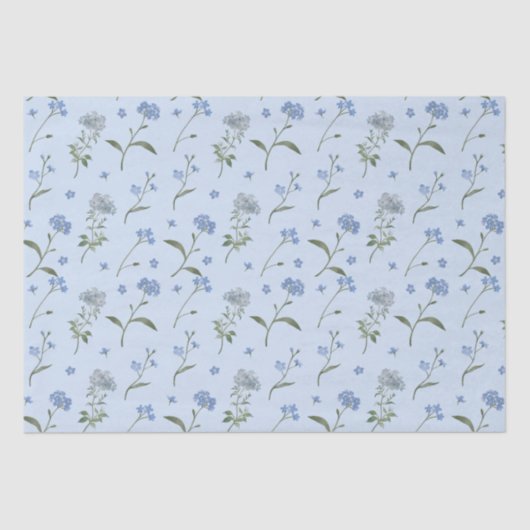 Vergessen Sie mir nicht blaue Blume Seidenpapier (Vorderseite)