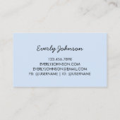 Vergessen Sie mir nicht blaue Florfarbe Visitenkarte (Rückseite)