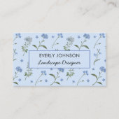 Vergessen Sie mir nicht blaue Florfarbe Visitenkarte (Vorderseite)