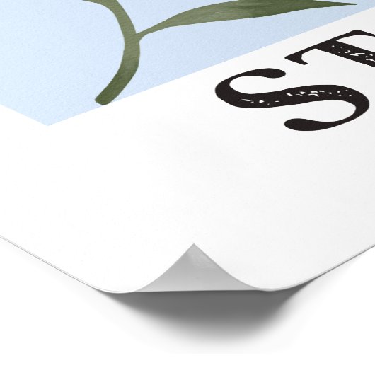 Vergessen Sie mir nicht Blue Floral Water Blume Ma Poster (Ecke)