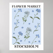 Vergessen Sie mir nicht Blue Floral Water Blume Ma Poster (Vorne)