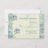 Vergessen Sie mir nicht Blume Frühlingskarten für RSVP Karte (Rückseite)