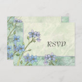 Vergessen Sie mir nicht Blume Frühlingskarten für RSVP Karte (Vorne/Hinten)