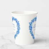 Vergessen Sie mir nicht Blume Herzblut Hochzeit Pappbecher (Links)