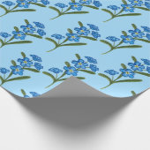 Vergessen Sie mir nicht, Blume Papier blaues Muste Geschenkpapier (Ecke)