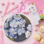 VERGESSEN SIE MIR NICHT BLUME PARTY MONOGRAMM PAPPTELLER (Party)