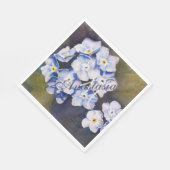 VERGESSEN SIE MIR NICHT BLUME PARTY MONOGRAMM SERVIETTE (Ecke)