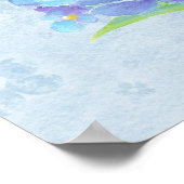 Vergessen Sie mir nicht Custom Watercolor Garden B Poster (Ecke)