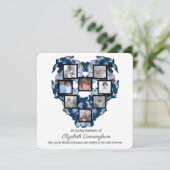 Vergessen Sie mir nicht das Design eines blauen He (Stehend Vorderseite)