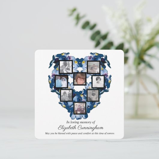 Vergessen Sie mir nicht das Design eines blauen He (Stehend Vorderseite)